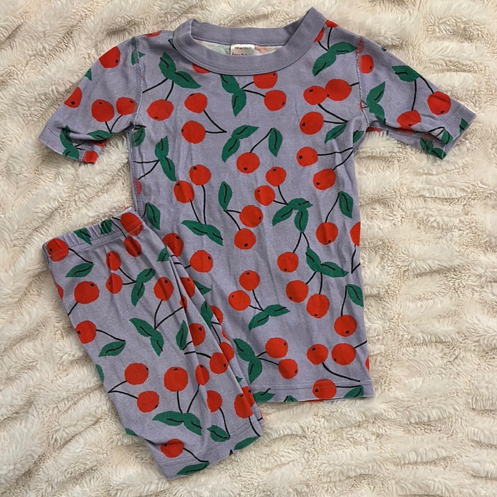 Hanna Andersson Cherry print short sleeve pajama set